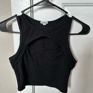 Garage Black Cropped Tank